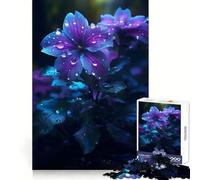 Rainy Violet Flower Jigsaw Puzzle for Adults 1000 Pieces Mental Logic Toy Soothing Fun Firm Cut Warm Surprise (38x26cm)