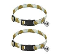 Rainy Walk Trees Sky Light Cat Collars 2 Pack Small Cat Collar Adjustable Length 10.6" to 17.1"