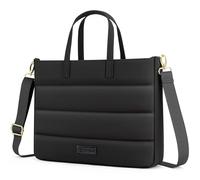 RAINYEAR 13-14 Inch Women Ladies Laptop Briefcase for Macbook Notebook Chromebook, Elegant Case for Work Office Bussiness University, Handbag with Laptop Compartment, Black