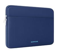 RAINYEAR 13.3-14 Inch Laptop Sleeve Soft Case with Front Pocket, Navy Blue