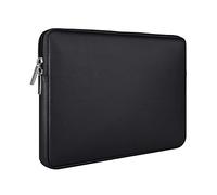 RAINYEAR 13 Inch Laptop Sleeve Soft PU Leather Case Water Resistant Padded Zipper Protective Carrying Bag Compatible with 13.3" Notebook Computer Chromebook,New 14 MacBook Pro M1 Model A2442(Black)
