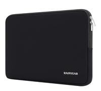 RAINYEAR 14 Inch Laptop Sleeve Compatible with 14" Notebook Computer Ultrabook Chromebook, 15" Macbook Air M2 M3 M4 Fluffy Lining Padded Protective Carrying Case, Black