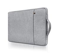 RAINYEAR 14 Inch Laptop Sleeve Protective Case Compatible with 14" Notebook Computer Chromebook, 15" Macbook Air M4 M3 M2 Briefcase with Front Pocket Polyester Waterproof Cover Bag, Grey
