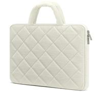 RAINYEAR 15.6-16 Inch Puffy Laptop Sleeve Compatible with 15.6" 16" Lenovo Thinkpad Ideapad HP Pavilion Acer Dell Asus Vivobook Chromebook Notebook, 16" Macbook Pro M4 M3 M2 M1 Protective Case, Beige