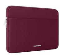 RAINYEAR 15.6 Inch Laptop Sleeve Case Compatible with Most 15.6 Inch Chormebook Notebook Ultrabook, 16 inch Ultra Slim Bezel Laptop Protective Portable Computer Cover Bag, Red