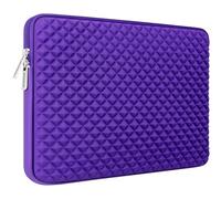 RAINYEAR 15 Inch Laptop Sleeve Compatible with 15" Macbook Air M2 M3 M4 M5, 15.4 MacBook Pro A1707 1990, New XPS 15 Touch, Surface 3/4 15" Diamond Foam Shock Resistant Protective Case(Purple)