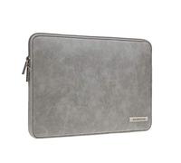 RAINYEAR 16 Inch Laptop Sleeve PU Suede Leather Case Protective Padded Carrying Bag Specially Compatible with 16" MacBook Pro/Max M1 M2 M3 M4 A2141 A2485 A2780 A2991 A3403 A3186(Grey)