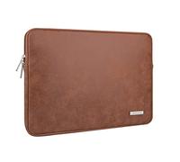 RAINYEAR 16 Inch Laptop Sleeve PU Suede Leather Case Protective Padded Carrying Bag Specially Compatible with 16" MacBook Pro/Max M1 M2 M3 M4 A2141 A2485 A2780 A2991 A3403 A3186(Brown)