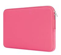 RAINYEAR Laptop Sleeve Case Compatible with 13.3 Inch Notebook Computer Chromebook 14" MacBook Pro/Max M1 M2 M3 M4 M5 Soft Cover Protective Case Zipper Carrying Bag(Bright Pink,Upgraded Version)