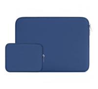 RAINYEAR Laptop Sleeve Case Compatible with 13.3 Inch Notebook Computer Chromebook 14" MacBook Pro/Max M5 M4 M3 M2 M1 Soft Carrying Bag Zipper Protective Cover with Accessories Pouch(Navy Blue)