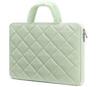 RAINYEAR Puffy Laptop Sleeve Compatible with 15.6"-16" Laptop Notebook Chromebook Ultrabook, Soft Fluffy Lining Padded Carrying Case for 15.6" Acer Aspire 5, Lenovo IdeaPad L3/Legion 9i 16", Green