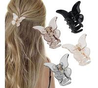 Rairsky 4 Pack Small 2 Inch Butterfly Acrylic Hair Clips Women & Girls Butterfly Hair Accessories
