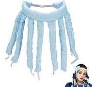 Rairsky Octopus Hair Curlers, Heatless Hair Curler with 8 Rods, Blue Satin Material, For Long Hair & Most Hair Types