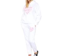 RAIS Kids Girls Hooded Tracksuit All We Need Is Love 2-Piece Hoodie and Joggers 7-14 Years (UK, Age, 11 Years, 12 Years, Regular, White)