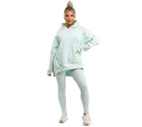 RAIS Womens Oversized Hooded Sweatshirt and Leggings Set Hoodie 2-Piece Lounge Tracksuit Size 6-22 (UK, Alpha, L, XL, Regular, Regular, Mint Green)