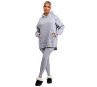 RAIS Womens Oversized Hooded Sweatshirt and Leggings Set Hoodie 2-Piece Lounge Tracksuit Size 6-22 (UK, Alpha, L, XL, Regular, Regular, Light Grey)