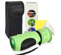 Raisand Monocular Telescope for Children, Monocular Telescope for Children, Portable Monocular in Rubber, Children Monocular with 8-12x Magnification for Boys and Girls from 3 to 12 Years (Green)