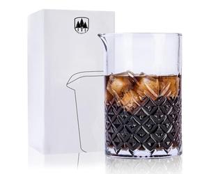 Raisaplin 24oz/700ml Cocktail Mixing Glass - Thick Bottom Hand Blown Crystal, Essential for Crafting Old Fashioned, Manhattan, Negroni, Suitable for Vintage - Style Bars and Intimate Gatherings
