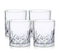 Raisaplin Whiskey Glasses Set of 4, 300ml/ 11oz Crystal Old Fashioned Heavy Freezable Rocks Barware Scotch Bourbon Whiskey Tumblers Snifter for Cocktail Drinks Rum Cognac Vodka Liquor Bar Gifts