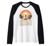 Raise A Hallelujah Mountain Worship Christian Design Raglan Baseball Tee