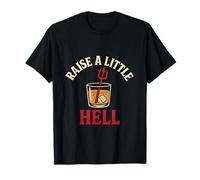 Raise a Little Hell Vintage Rock Party Crew Design T-Shirt