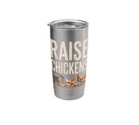 Raise Chickens Farm Funny Chicken Stainless Steel Insulated Tumbler