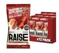 Raise Healthy Snacks | Healthy Snacks for Energy and Nutrition - Seed and Nut Cluster Bites | Nutritious, Delicious and Energising Snack (12 x 35g, Maple and Pecan Chocolate)
