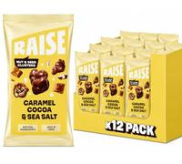 RAISE Nut & Seed Cluster Bites | High Fibre, Protein Snack | Caramel Cocoa & Sea Salt (12 x 35g) | Gluten Free, Vegetarian