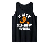 Raise Self-Injury Awareness Orange Ribbon Support Message Tank Top