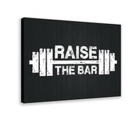 Raise The Bar Barbell Poster Canvas Poster Bedroom Decor Landscape Office Room Decor Gift Frame: 20x30inch(50x75cm)