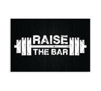 Raise The Bar Barbell Poster Canvas Poster Wall Art Decor Print Picture Paintings for Living Room Bedroom Decoration Unframe: 12x18inch(30x45cm)
