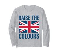 Raise The Colours British Flag Graphic Union Jack England Long Sleeve T-Shirt