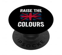 Raise the Colours British Flag Graphic Union Jack England PopSockets Adhesive PopGrip