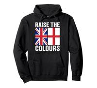 Raise The Colours British Flag Graphic Union Jack England Pullover Hoodie