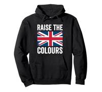 Raise the Colours British Flag Graphic Union Jack England Pullover Hoodie