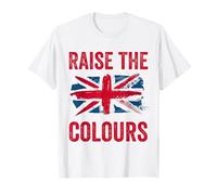 Raise The Colours British Flag Graphic Union Jack England T-Shirt