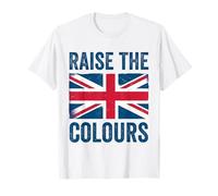 Raise The Colours British Flag Graphic Union Jack England T-Shirt