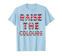 Raise The Colours British Pride National Flag Patriotic T-Shirt, Men, Baby Blue, Large