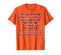 Raise The Colours British Pride National Flag Patriotic T-Shirt, Men, Orange, X-Large