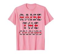 Raise The Colours British Pride National Flag Patriotic T-Shirt, Men, Pink, Small