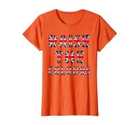 Raise The Colours British Pride National Flag Patriotic T-Shirt, Women, Orange, Large