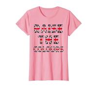 Raise The Colours British Pride National Flag Patriotic T-Shirt, Women, Pink, X-Small