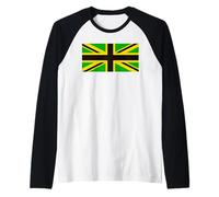 Raise The Jamaican Colours British Flag Union Jack England Raglan Baseball Tee