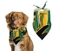 Raise Your Beer Glass Dog Bandana Triangle Dog Scarf Washable Polyester Dog Bibs Cute Pet Bandana for Medium Large Dogs Puppy and Cats