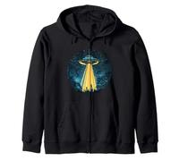 Raise Your Glass with UFO Beams a Beer Up Costume Zip Hoodie