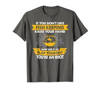 Raise Your Hand Slap Yourself - Hobby Funny Fish Keeping T-Shirt, Men, Asphalt Grey, Small