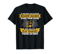 Raise Your Hand Slap Yourself - Hobby Playing Board Games T-Shirt, Men, Black, Large