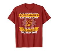 Raise Your Hand Slap Yourself - Hobby Playing Board Games T-Shirt, Men, Cranberry Red, Small