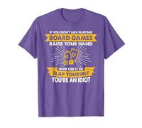 Raise Your Hand Slap Yourself - Hobby Playing Board Games T-Shirt, Men, Purple Heather, Medium