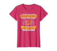 Raise Your Hand Slap Yourself - Hobby Playing Board Games T-Shirt, Women, Red Heather, X-Large